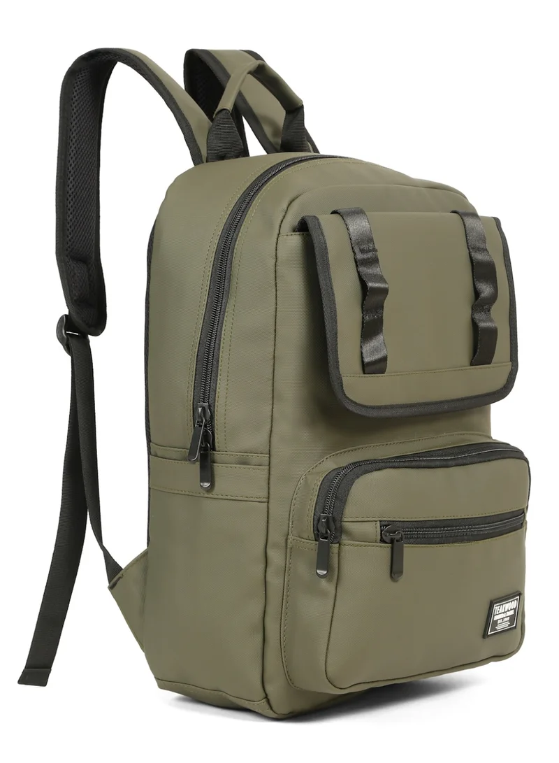 TEAKWOOD Olive Teakwood 23L Business Laptop Backpack for Men & Women | Fits up to 15 " Laptop | Premium Olive Office & Travel Backpack | Water-Resistant | Multi-Compartment | Ergonomic Lightweight Durable Design  | Best Price UAE